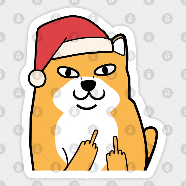 Naughty Christmas Doge Sticker by Daytone